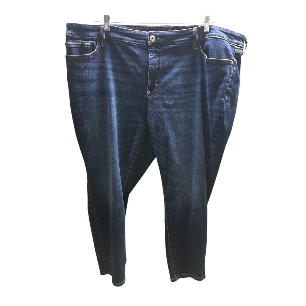 St John's Bay Jeans Women's Size 26 W Short Blue Skinny Leg Cotton Blend